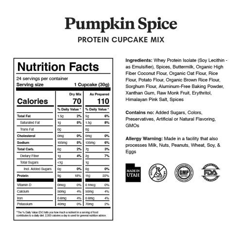 pumpkin spice protein cupcake mix 796464